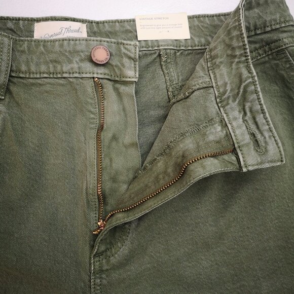 NWT Universal Thread Ladies Size 14W High Rise Midi A-line Green Jean Shorts - Picture 9 of 15